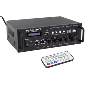 Resim Filonline Magıc Voıce Mv-520 15 Watt Usb / Sd / Bluetooth Iki Mikrofon Girişli Trafosuz Amplifikatör 