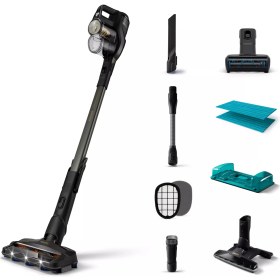 Resim Philips Aqua Seri Islak/kuru 360° Çekim Gücü, 80DK Çalışma, LED Başlıklı Ultra Premium Dikey Şarjlı Süpürge - LUCİOLE BEYAZ LAMBADER HEDİYE! 