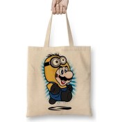Resim Baskı Dükkanı Super Minion Süper Mario Bez Çanta Uzun Saplı 