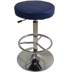 Resim Bar Taburesi Lüks Krom Ayaklı Çemberli 