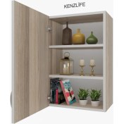 Resim Kenzlife mutfak dolabı irem 090.060.32 crd 2 raflı kapaklı ofis banyo kiler evrak kitaplık 