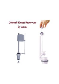 Resim Klozet Sifon Çekmeli Rezervuar İç Takım Su Tasarruflu Seramik Renkli 