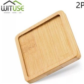 Resim Oval-2pcs Saksılar Su Tepsisi Bahçe Saksı Aksesuarları Butik Basit Ev Kare Tepsi Bambu Saksı Tepsileri 