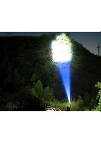 Resim Usb Şarjlı 4 Modlu Multi Led El Feneri - Akıllı Pil Göstergeli Kamp Avcı Işıldak Siyah 