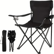 Resim 10 çelik borudan yapılmış, 10 güçlendirilmiş eklemli, katlanabilir ve taşınabilir kamp sandalyesi - iki bardaklık içerir, 84.58 cm yükseklikte, ergonomik tasarımıyla yetişkinler için rahat, balık tutma, piknik, yürüyüş ve plaj gibi açık hava aktiviteleri için ideal - kompakt ve kolay saklama 