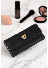 Resim Foxer Alya Hakiki Deri Gold Detaylı Kadın Kartlık Ve Cüzdan Yeşil 