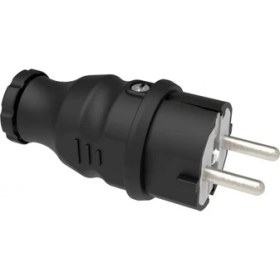 Resim Bemis IP44 Monofaze Kauçuk Düz Fiş 1X16A BK1-1402-2011 