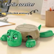 Resim Şok Kaplumbağa Bardak Altlığı - Kabuklu Kaplumbağa Şeklinde Bardak Tutucu ve Masa Dekoru, Dayanıklı Plastik Isıya Dayanıklı Coaster, Cadılar Bayramı Noel Paskalya Şükran Günü Partileri İçin Komik Hediye, Ev Ofis için Kaplumbağa Dekorasyonu 