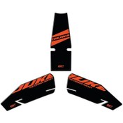 Resim GP Kompozit KTM Duke 390 2024 Uyumlu Tank Pad Seti Siyah 