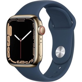 Resim Apple Watch Series 7 GPS + Cellular 41mm Mavi Alüminyum Kasa ve Spor Kordon Akıllı Saat 