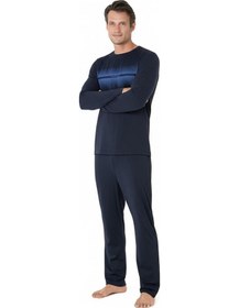 Resim Pierre Cardin Erkek Yeni Sezon Bisiklet Yaka Baskılı Uzun Kollu Pamuk Pijama Takımı Ch.pc.6.102.c0-lacivert-xl Çok Renkli 