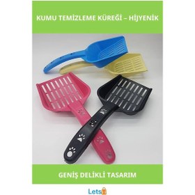 Resim Renkli Kedi Kumu Temizleme Küreği 24 Cm 