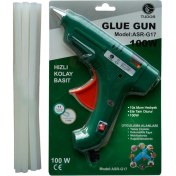 Resim Sıcak Kalın 11 mm Silikon Tabancası 100 Watt Anahtarlı 10 Adet Silikon 