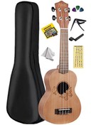 Resim Midex SPA-261 Ladin Ağacı Kelebek Desenli Kaliteli Soprano Ukulele Seti 