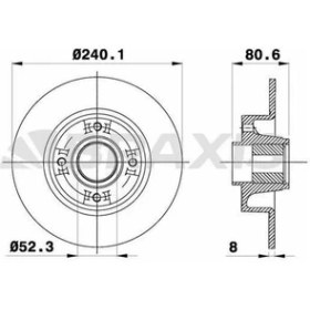 Resim Braxis AD0032 Rulmanlı Arka Fren Disk Aynası Abs Sensör Halkası Hariç Megane Iı Clio Iıı Modus 1.2 1.4 1.5dcı 1.6 1.8 1.9dcı 2.1 7701207823 