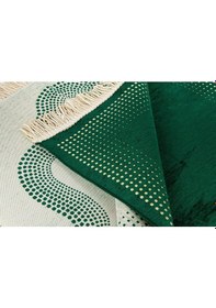 Resim Mihrap Desenli Düz Şönil Seccade Yeşil 