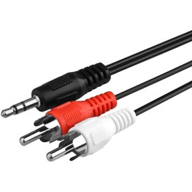 Resim Tunytech 3.5mm Stereo To 2 Rca Kablosu Aux Tos Ses 1.5 Metre 