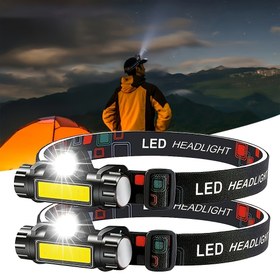 Resim LiHangStar USB Şarj Edilebilir Kafa Lambası, Güçlü LED Baş Işığı ile Aksesuar ve Ayarlanabilir Kayış (Derecelendirmeli, Dahil USB Kablosu) - Koşma, Kamp Yapma, Balık Tutma, İzleme, Okuma için Harici El Feneri - Akıllı Telefonlar/Tabletler ile Uyumlu (USB-C/Lightning/USB-A) - Dayanıklı Ömür, Şık Tasarım, Bir Tuş İletişimi, Kompakt Boyut 