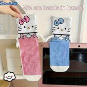 Resim Kadınlar için Sanrio Karikatür Çoraplar, Japon Tarzı Orta Bacak Kedi Çorapları, Sevimli El-Ellere Tasarım, Benzersiz INS Trend Kore Tarzı Çoraplar 