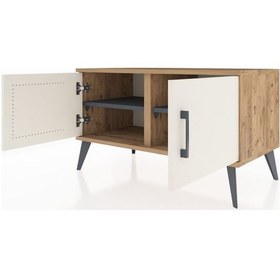 Resim Hyperion Şifonyer 2 Raflı 2 Kapaklı 88x44x48 Çam-aytaşı/antrasit Aytaşı/antrasit 