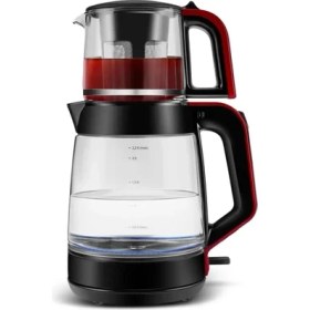 Resim Glass Tea Xl 2 In 1 Cam Çay Makinesi Kırmızı 