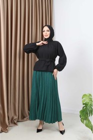 Resim CNG MODA Tesettür Kuşaklı Gömlek 