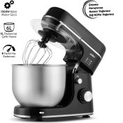 Resim Sinbo SMX-2769 Stand Mikser - 1300 W, 6 Litre, 8 Hız Seçeneği, Sıçrama Koruma Özellikli Paslanmaz Çelik Kase 