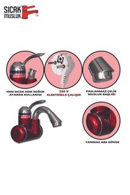 Resim Sıcak Musluk Elektrikli Ani Su Isıtıcı Termal Şofben Musluk Duvara Monteli Dsg-5k 