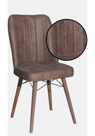 Resim Kaliteli Bir Adet Kare Gold Mutfak Salon Sandalyesi Kahverengi 