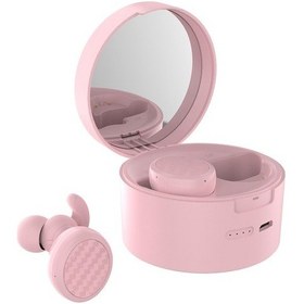 Resim Zw-t9 Kablosuz Bluetooth Beyaz Çok Fonksiyonlu Makyaj Aynası Telefon Tutacağı Pembe 