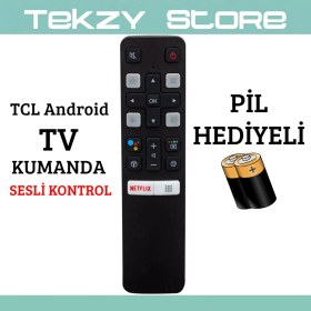 Resim Suntel Android Tv Uyumlu Uzaktan Kumanda (Tcl Android Modelleriyle Uyumlu) 