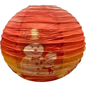 Resim Yılbaşı Temalı Japon Feneri Kırmızı 40 Cm Tüm Yaşlar 
