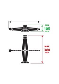 Resim Powerfull 2 Ton Akordiyon Makas Kriko - Cırcır Kollu 