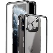 Resim iPhone 11 İçin Manyetik Metal Bumper Tam Kaplayıcı Kamera Korumalı Kılıf (Yurt Dışından) 