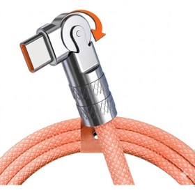 Resim 6018 Type C To Hızlı Şarj Data Kablosu Çevirici Dönüştürücü Adaptör 180 Döner 120w 2m 