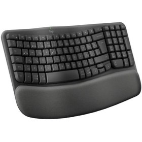 Resim Logitech Wave Keys Kablosuz Dolgulu Avuç İçi Destekli Ergo 