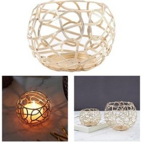 Resim Zcjb Metal Mumluk Çay Işığı Sütun Mumluk 90x90x75mm-64950 