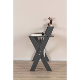 Resim Enda Home X Ayaklı Raflı Ders Çalışma Masası 50x90 cm Antrasit 