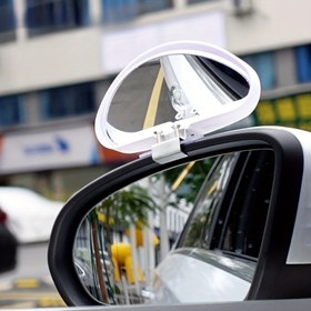 Resim 360 derece geniş açılı konveks ayna arka görüş aynası için, hilal şeklinde arka görüş noktası aynası, ayarlanabilir arka görüş aynası aksesuarları 