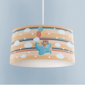 Resim BAMBAŞKA MODA BEBEK VE ÇOCUK ODASI Uçak ve Fil Desenli Avize 