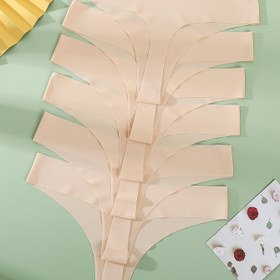 Resim Kadınlar için 6'lı Dikişsiz Ten Rengi Tanga - Rahat, Nefes Alabilen, Dalgalı Dantel Detaylı, Düşük Bel, Pürüzsüz Naylon Karışımı Kumaş, Şık & Seksi İç Çamaşırı Günlük Kıyafet için, Her Gün İç Çamaşırı|Pürüzsüz Kumaş Bitişi|Yumuşak Malzeme 
