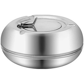 Resim Createtech Yatak Üstü Tutucu Tepsisi Sigara Paslanmaz Ofis Odası Küllük Kapaklı İçin Hediye Dekorasyon Çelik Ayrılabilir Açık İh 