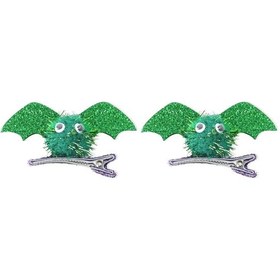 Resim Sones 1 Çift Cadılar Bayramı Yarasa Saç Tokası Çocuk Kostümü Başlığı Yeşil 3+ 