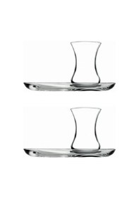 Resim Paşabahçe 96994 İncebelli 2'li Çay Seti 125cc Şeffaf 