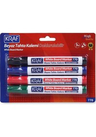 Resim Kraf Beyaz Tahta Kalemi Doldurulabilir 770-4 4'lü Set 