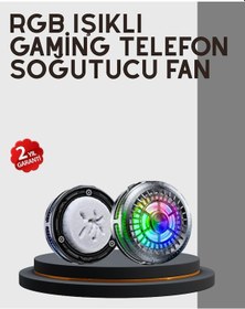 Resim Diğer Rgb Gaming Telefon Fanı Sessiz Soğutucu Tüm Akıllı Telefonlara Uygun 