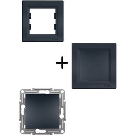 Resim Schneider Asfora Eph0700171-3606480730054 Liht Buton Antrasit 