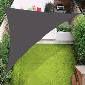 Resim (3M*3M*3M) Açık Alan Üçgen Güneşlik, Açık Alan Avlusu Balkon Güneş Koruma Yelkeni, 3 Metre Katlanabilir Gümüş Kaplamalı Güneşlik, Teras/Avlu/Deck/Bahçe/Outdoor Aktiviteler İçin Uygun. 