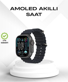 Resim Amoled Akıllı Saat Bluetooth Arama Su Geçirmez 