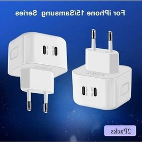Resim Fastbuy Dream011 2 Usb-c Hızlı Şarj Adaptörü, İphone 16/15/14/13/12/11 Uyumlu, Çift Portlu Duvar Adaptörü 